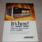 Bose 1801 Amplifier Ad,ready for framing! 1973, mint!