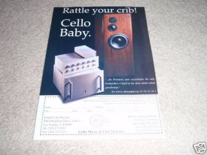 Cello Amp, Pre, Speaker Ad from 1995 Mark Levinson