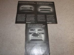 3 Technics Pro Ads,ST-9030 Tun,SL-1400mkII,SH-9010 EQ