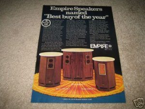 Empire 9500 M II,7500 M II,6000 MII Speaker Ad fr 1974
