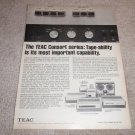 Teac AE-201,AF-201,AS-201,AT-201,a-1230 Consort Ad 1971