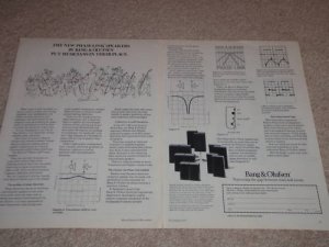 Bang&Olufsen Speaker Ad, 1975,2 pgs,M70,S60,S45,P45