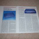 Hafler DH-120 Amplifier Review, 1985, 2 pgs, Full Test