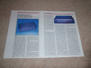 Hafler DH-120 Amplifier Review, 1985, 2 pgs, Full Test