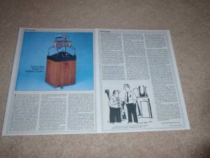 Cosmostatic Exotic 577 Speaker Review,1982,2 pgs, RARE!