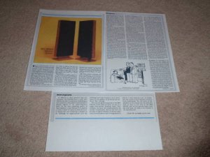 BES SM300 Electrostatic Speaker Review,3 pgs, 1982