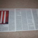 Acoustat One+One Speaker Review, 1986,3 pgs, Full Test