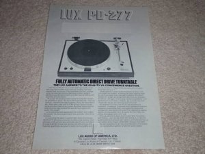 Luxman PD-277 Turntable Ad, 1975, Article, Rare Ad