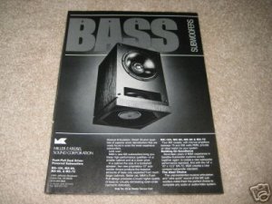 M&K Subwoofer Ad from 1992,MX-100,90,80,70