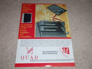 QUAD Esl-63 Speaker,67 CD,306,606 Amp Ad,1995,Article