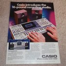 Casio KX-101 Keyboard,Cassette, Boombox Ad, 1984, RARE!