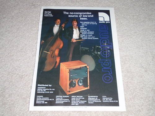 Audio B2-50 Subwoofer Ad, 1984,color, Rare