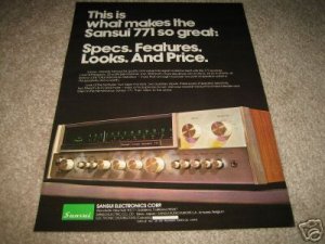 Sansui 771 Receiver Ad from 1974