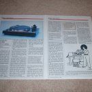 Thorens TD 320 Turntable Review, 1986, 2 pgs, Full Test