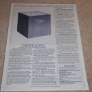 Carver M-400t Amplifier Spec Sheet,1 pg,Specs,Info,1987