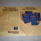 Technics T-500,400,300,200 Speaker AD from 1974,specs