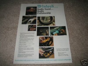 McIntosh Ad from 1990, Quality Sound...Article, History