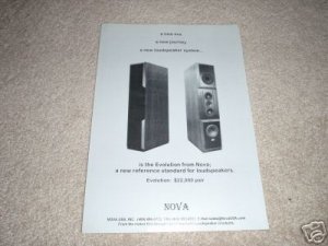 Nova Evolution Speaker Ad from 1996, Exotic! Rare!