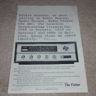 Fisher R-200-B World tuner Ad,Rare! 1966, Solid State!