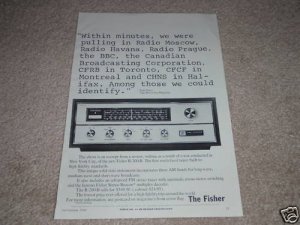 Fisher R-200-B World tuner Ad,Rare! 1966, Solid State!