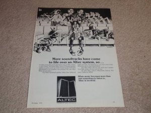 Altec 891A Speaker Ad, 1972, Article, Rare Speaker Ad