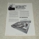 VM Pro 1555 Turntable Ad, 1971, Specs, Article, Info