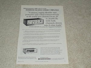 Kenwood KA-8004 Amplifier Ad, 1974, Article, Specs