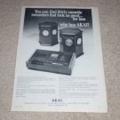 Akai NDS-70 Speaker Ad, 1972, Rare Ad! Article