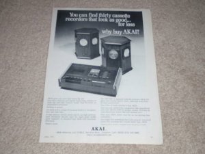 Akai NDS-70 Speaker Ad, 1972, Rare Ad! Article