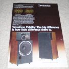 Technics SB-l300 Speaker Ad,specs, Rare 1978 Speaker Ad