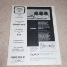 QUAD 33 Preamp Ad, 1971, Rare Ad, Article, 1 page