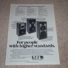 KEF Carlton,Coda,Carina Speaker Ad, 1983,Specs,1 page