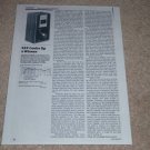 KEF Coda III Speaker Review, 1983, 1 page, Rare Review!