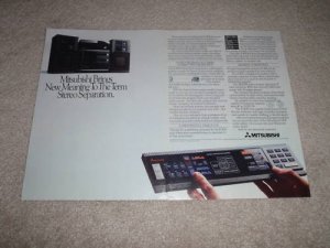 Mitsubishi E-404 Audio System Ad,1984,Article,2 pgs