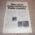 Fisher  XP-12,XP-15B Speakers ad from 1970, beautiful!