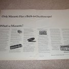 Marantz Model 16 Receiver Ad from 1970,2 pages,features