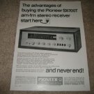 Pioneer SX-700T Ad from 1968,RARE!