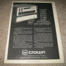 Crown DL-2 Preamp,DL-2 Amp Ad from 1978,RARE!