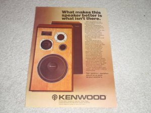 Kenwood LS-408b Speaker Ad, 1978, Article,color, Nice!