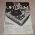 Optonica Granite Turntable Ad,RP-3636,Granite Base!RARE