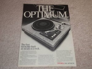 Optonica Granite Turntable Ad,RP-3636,Granite Base!RARE