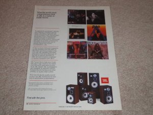 JBL Speaker Ad, 1983, John Lennon,Police,REO,1 pg, RARE