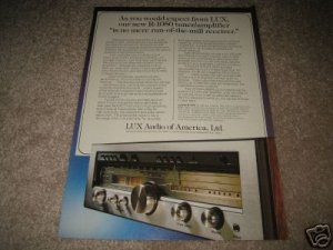 Luxman R-1050 Receiver Ad from 1978,color,specs,article