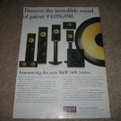 B&W 600 Series Ad from 1997, mint