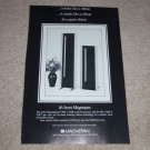 Magnepan Magneplanar MG1.5/QR,MG.5/QR Speaker Ad, 1992