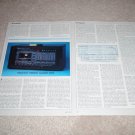 Nakamichi 1000ZXL Cassette Review, 2 pgs,1981,Best ever