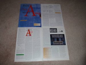 Build 100 Watt Class A amp Article, PART 2,1995,6 pgs