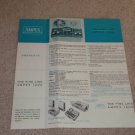 Ampex 1200 Reel Brochure,1960, 2 sides, Specs, Articles