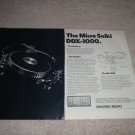 Micro Seiki DDX-1000 Turntable Ad, 1976,2 pgs, Article