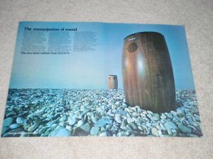 Sony Omni-Radials Speaker Ad, 1970, 2 pgs, Very Rare!